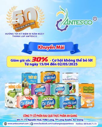 Khuyến mãi nhân dịp 50 năm thành lập Antesco